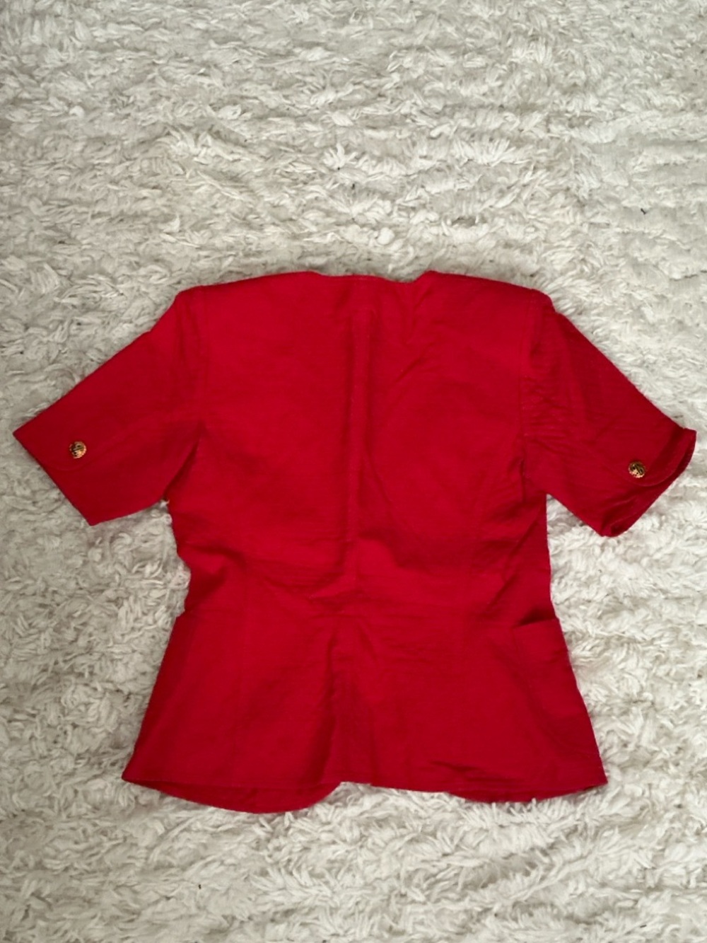 VINTAGE 80s 90s Ungaro Red Short Sleeve Suit Jacket - Picture 2 of 8